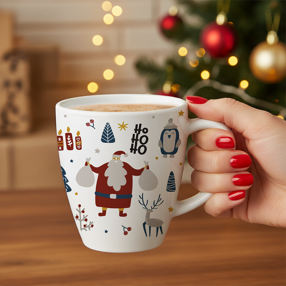 Borosil Christmas Day Mug, Santa 390Ml