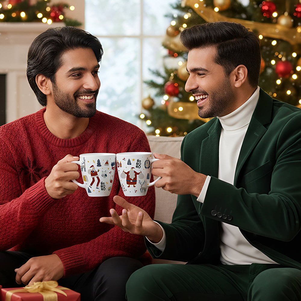 Borosil Christmas Day Mug, Santa 390Ml