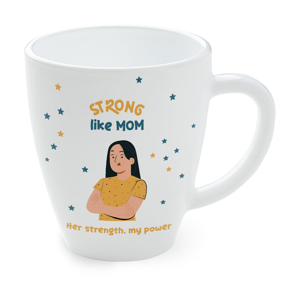 Borosil Larah Strong Like Mom, Coffee Mug, 390 ml