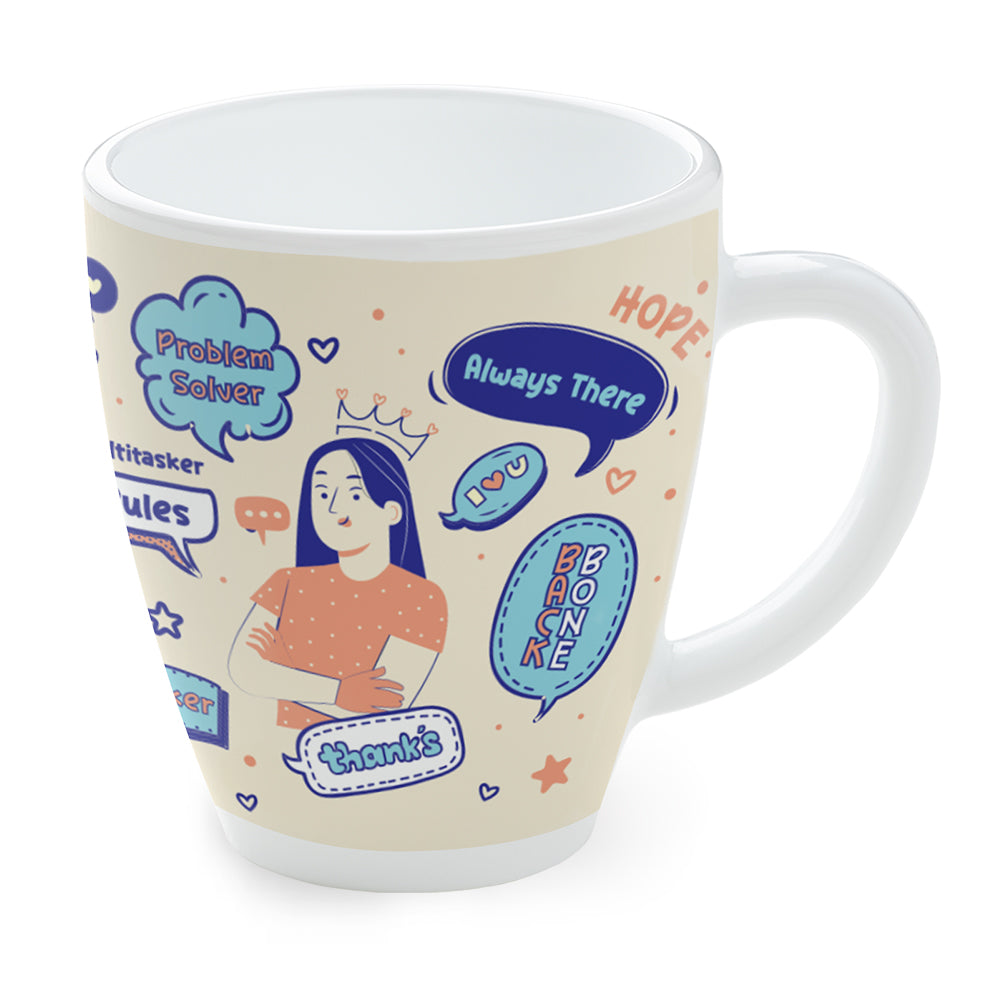 Borosil Larah My Mother is My Back Bone, Coffee Mug, 390 ml