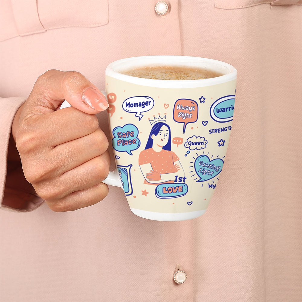 Borosil Larah My Mother is My Back Bone, Coffee Mug, 390 ml