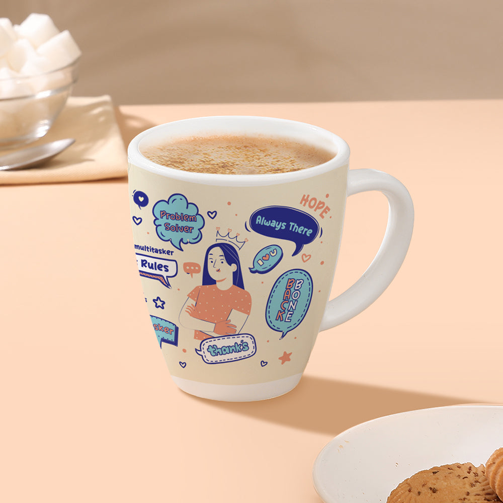 Borosil Larah My Mother is My Back Bone, Coffee Mug, 390 ml