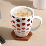 Borosil Larah Polka Mug, Red 390ml