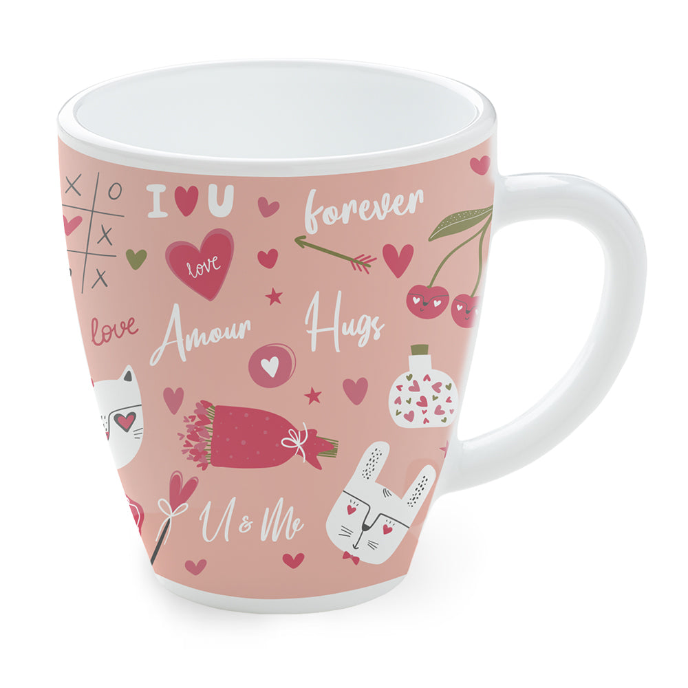 Borosil Larah Valentine Day Forever Opalware Mug 390ml