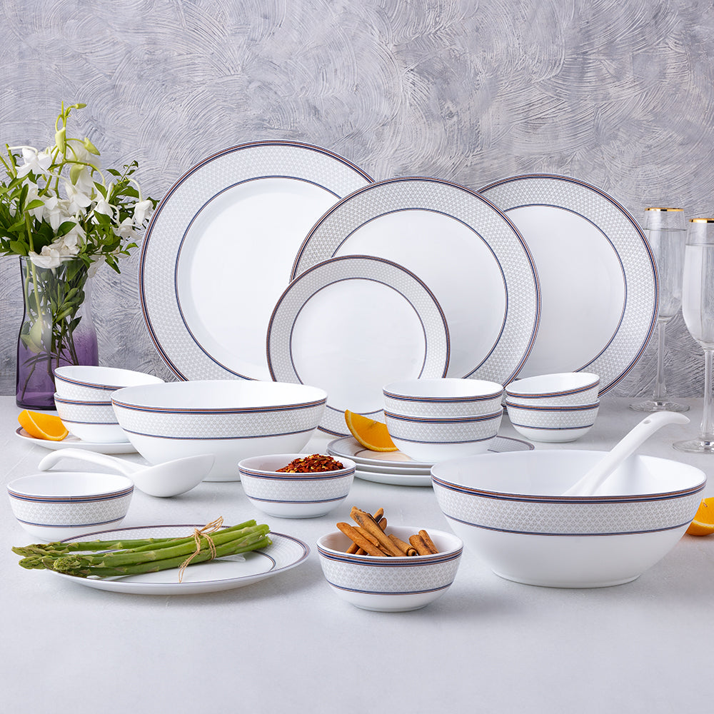 Borosil Larah Starlight Dinner Set, 29 pc Serves 6