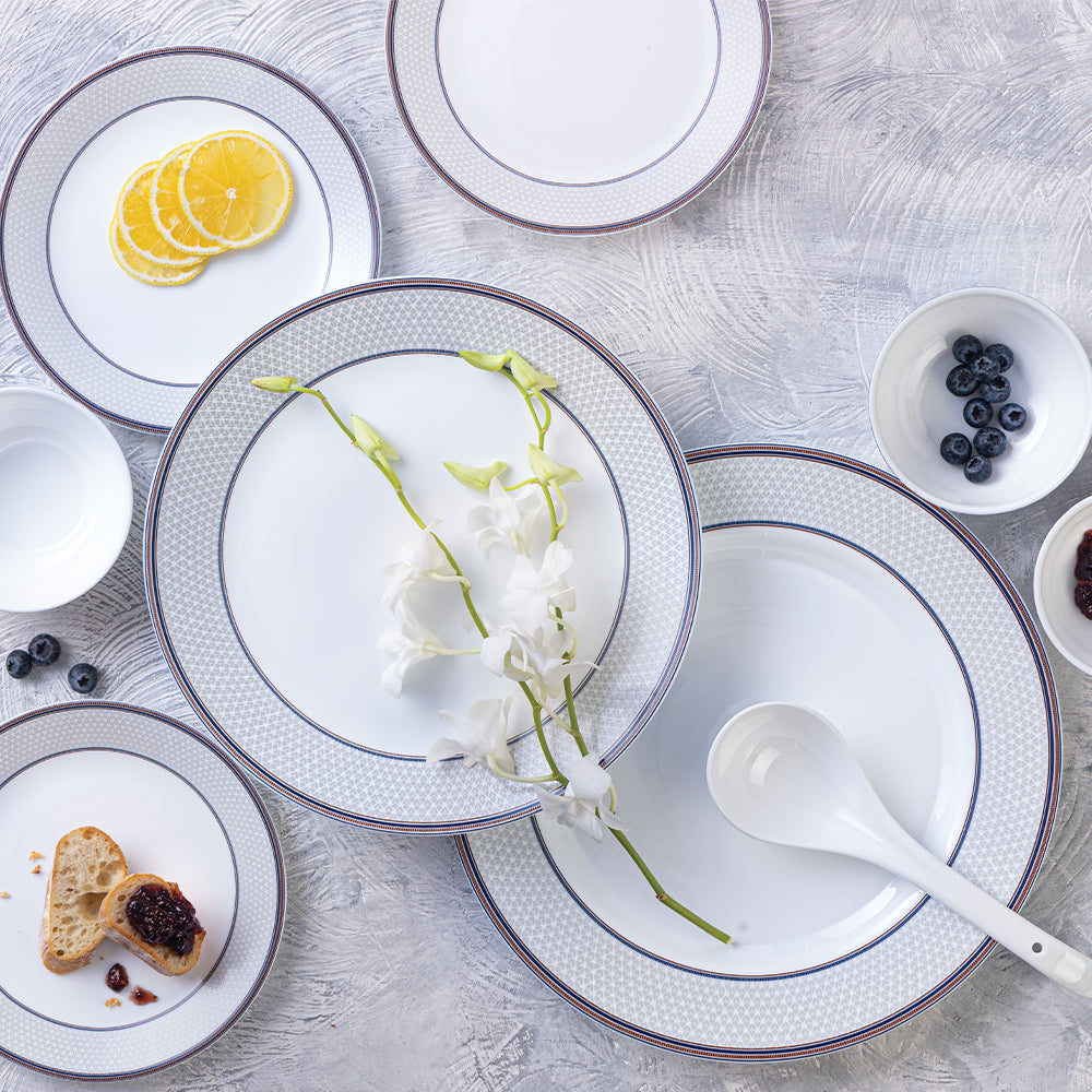Borosil Larah Starlight Dinner Set, 29 pc Serves 6