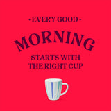 Larah Blue Strip Mug Set, 390ml x 2