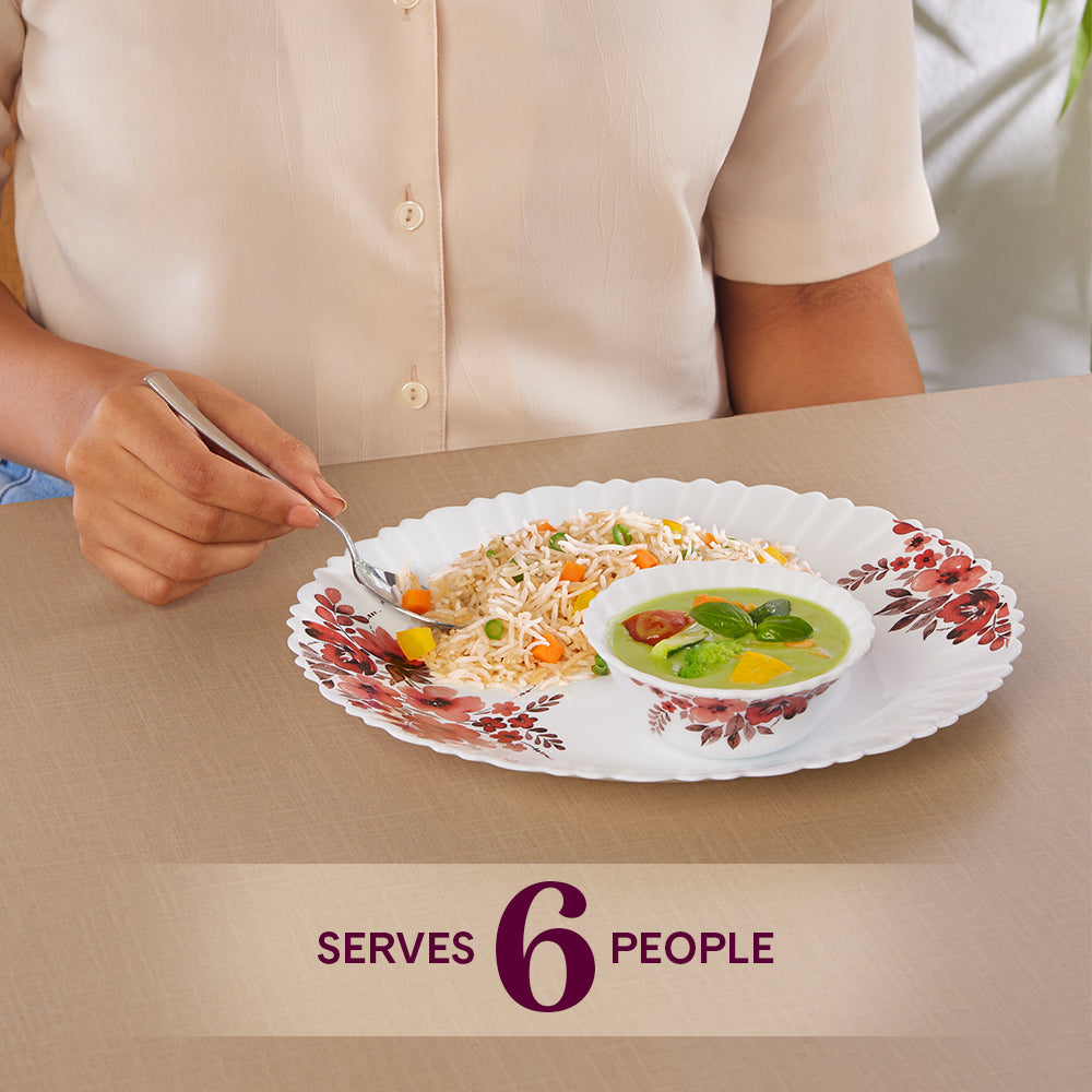 Borosil Larah Eva Dinner Set 34 pc