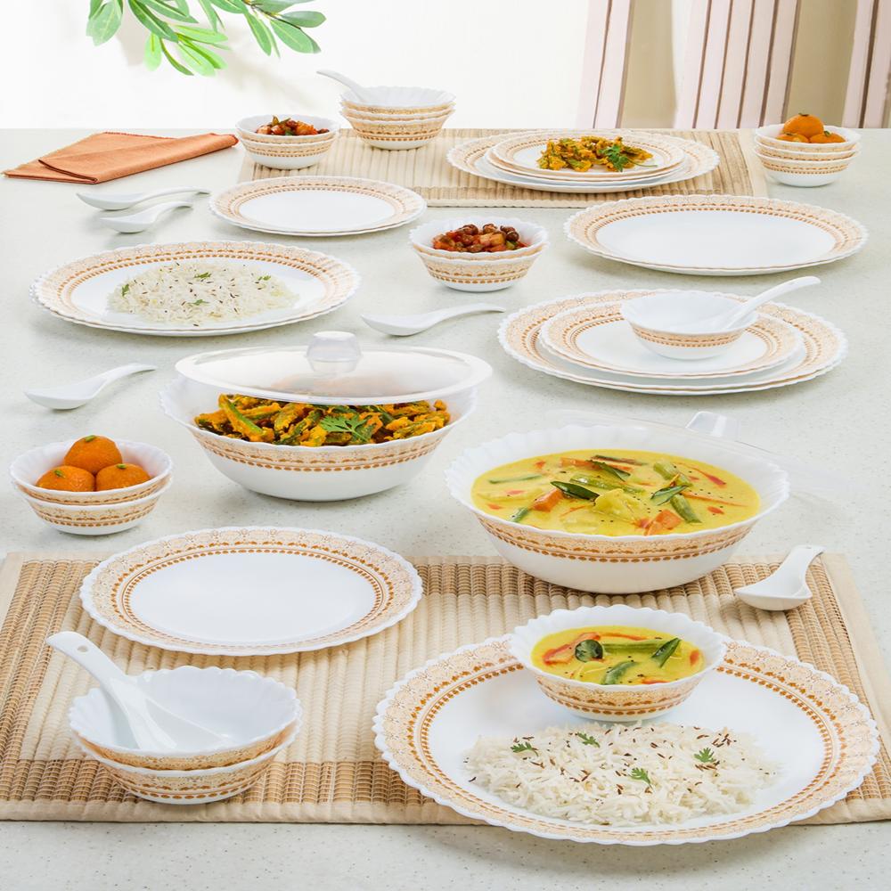 Borosil Larah Halo 44 pc Dinner Set