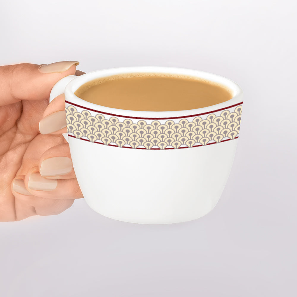 Borosil Larah Splenda Cup n Saucer Set of 12, 140ml
