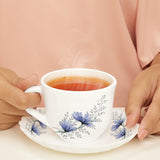 Borosil Larah Bellflower Cup n Saucer Set