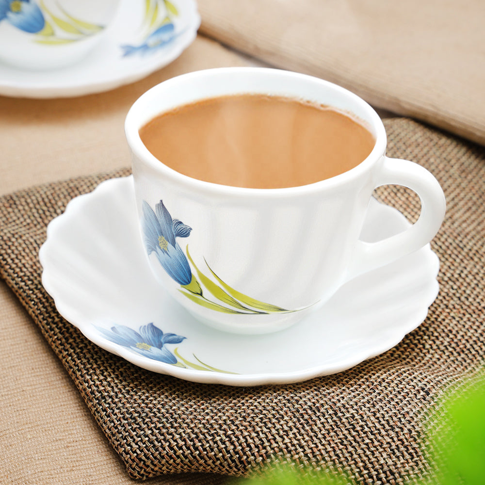 Borosil Larah Nina Cup n Saucer Set of 12, 220ml