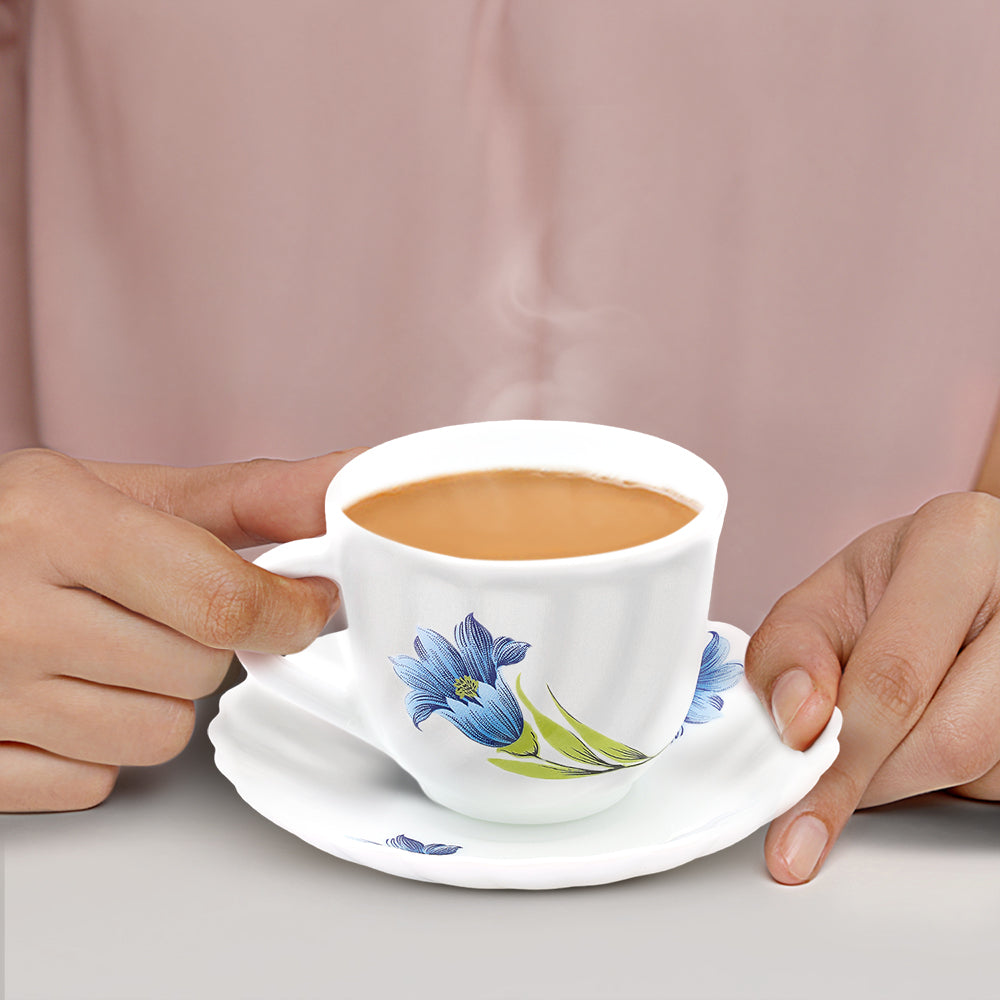 Borosil Larah Nina Cup n Saucer Set of 12, 220ml