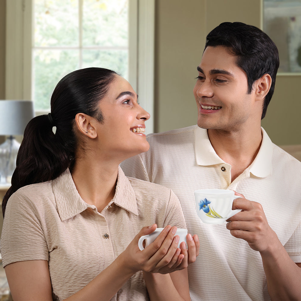 Borosil Larah Nina Cup n Saucer Set of 12, 220ml