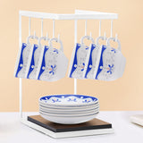 Borosil Larah Royal Blue Cup n Saucer Set, 220ml x 12