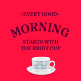 Borosil Larah Sundrop Cup n Saucer Set of 12 220ml, Blue