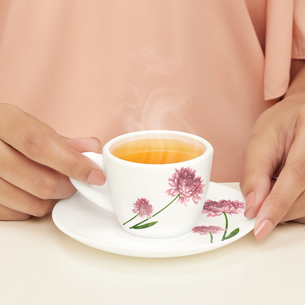 Borosil Larah Nargis Cup n Saucer Set of 12, 90ml