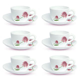 Borosil Larah Nargis Cup n Saucer Set of 12, 90ml