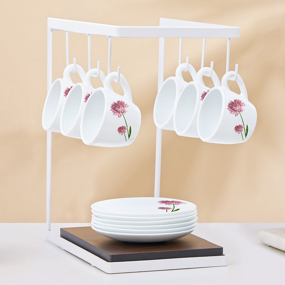 Borosil Larah Nargis Cup n Saucer Set of 12, 90ml