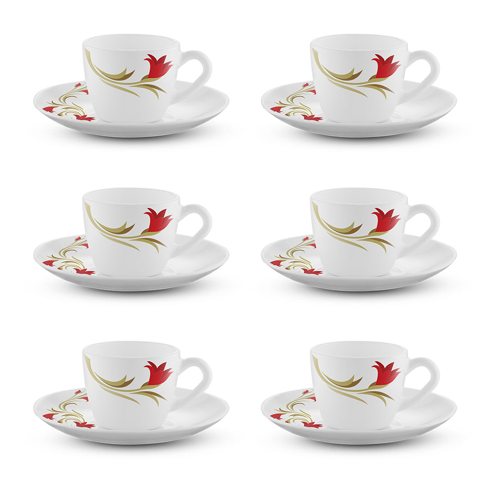 Borosil Larah Lily Cup n Saucer Set
