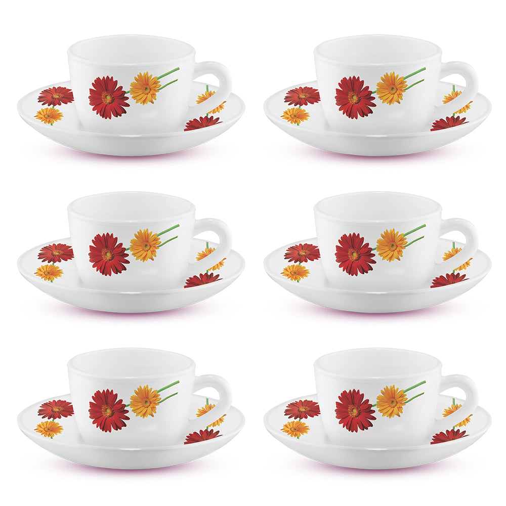 Borosil Larah Zinnia Cup n Saucer Set