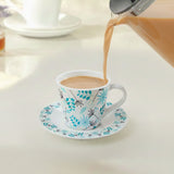 Borosil Larah Stardust Mug n Saucer, Set of 12, 110ml