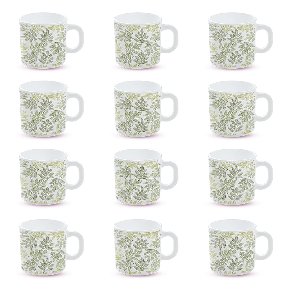 Borosil Larah Maria Mug Set of 12, 180ml