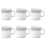 Borosil Larah Persia Mug Set of 6, 180ml