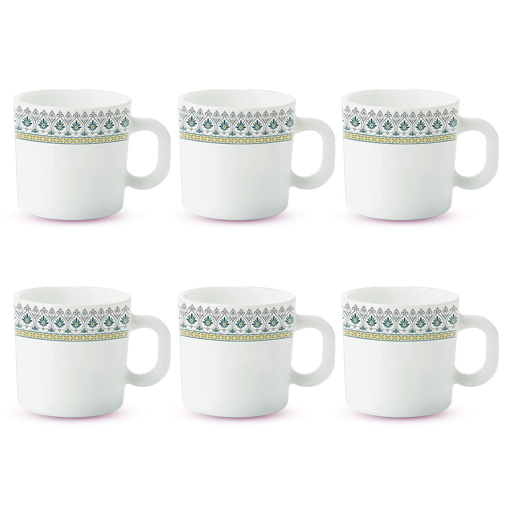 Borosil Larah Persia Mug Set of 6, 180ml