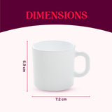 Borosil Larah Persia Mug Set of 6, 180ml