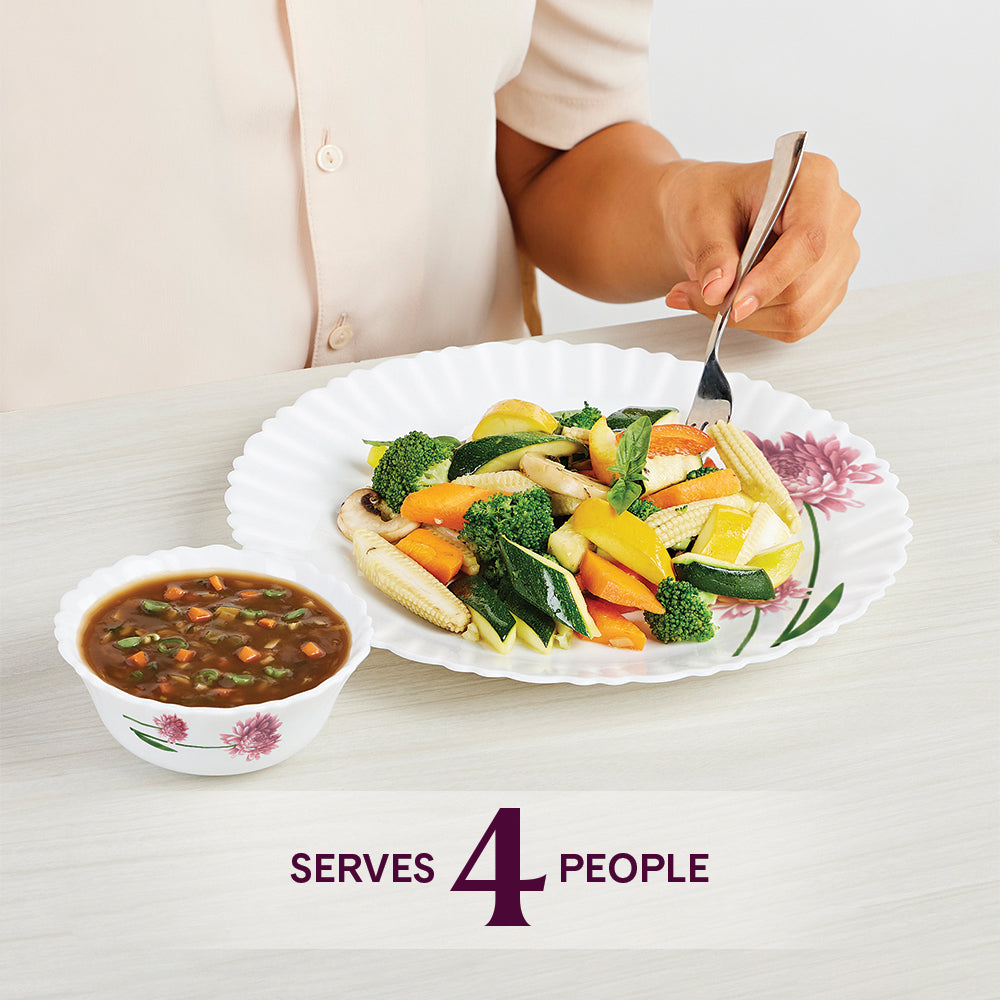 Borosil Larah Nargis Dinner Set, 13 pc