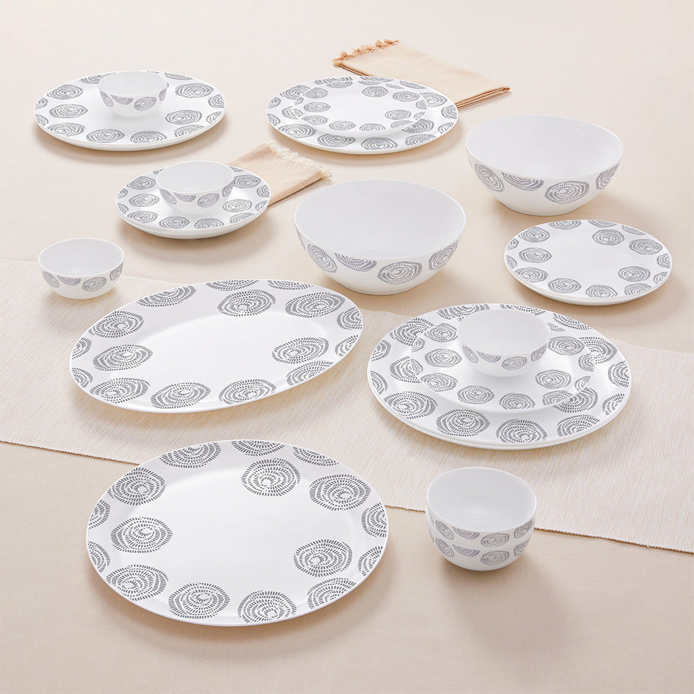 Borosil Larah Moonbeam Dinner Set, 21 pc