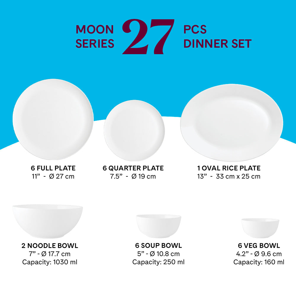 Borosil Larah Dora Dinner Set 27 pc