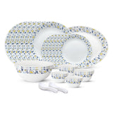 Borosil Larah Amara Blue Dinner Set 33 pc