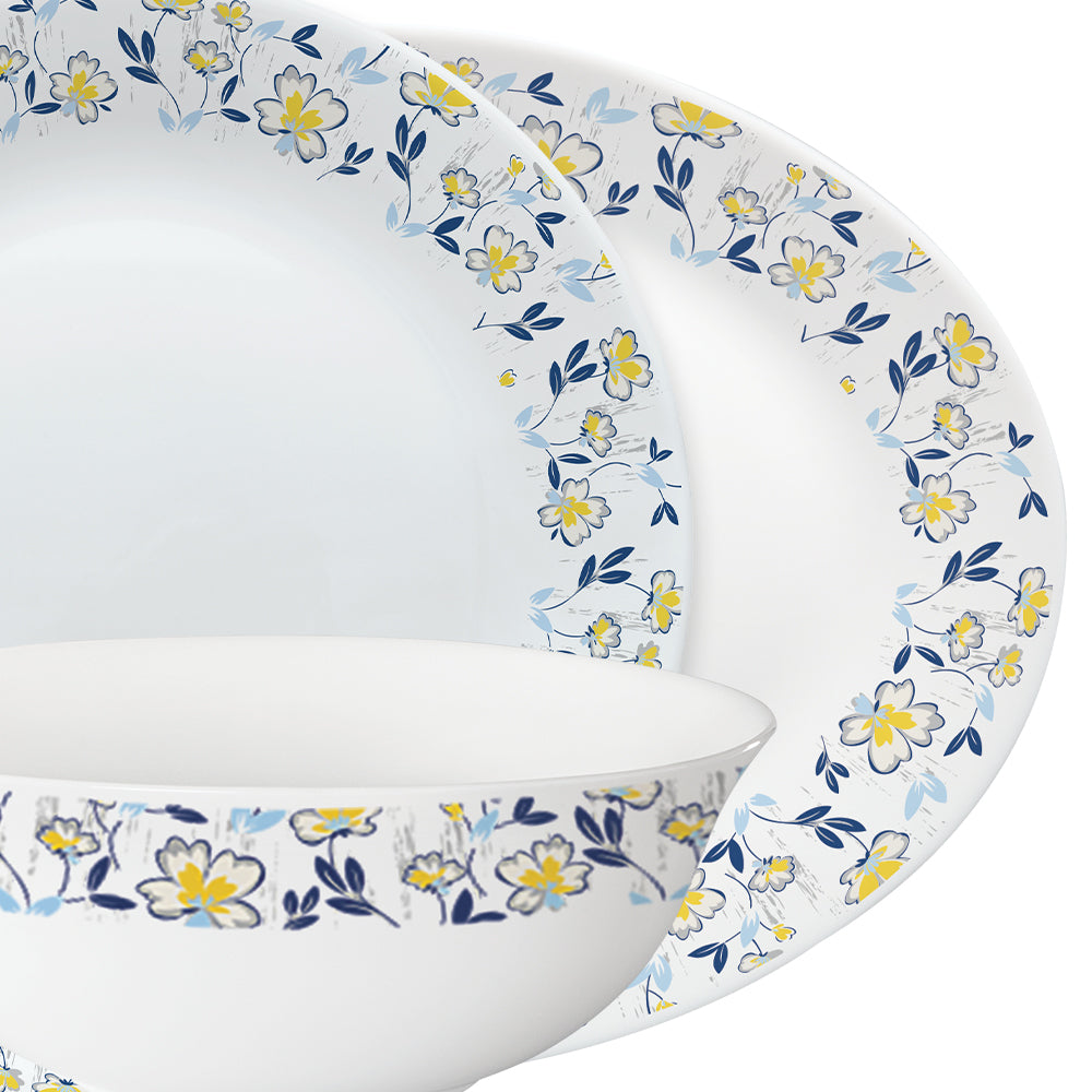 Borosil Larah Amara Blue Dinner Set 33 pc