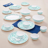 Borosil Larah Opalware Blue Nova Dinner 33 pc Set: Serves 6