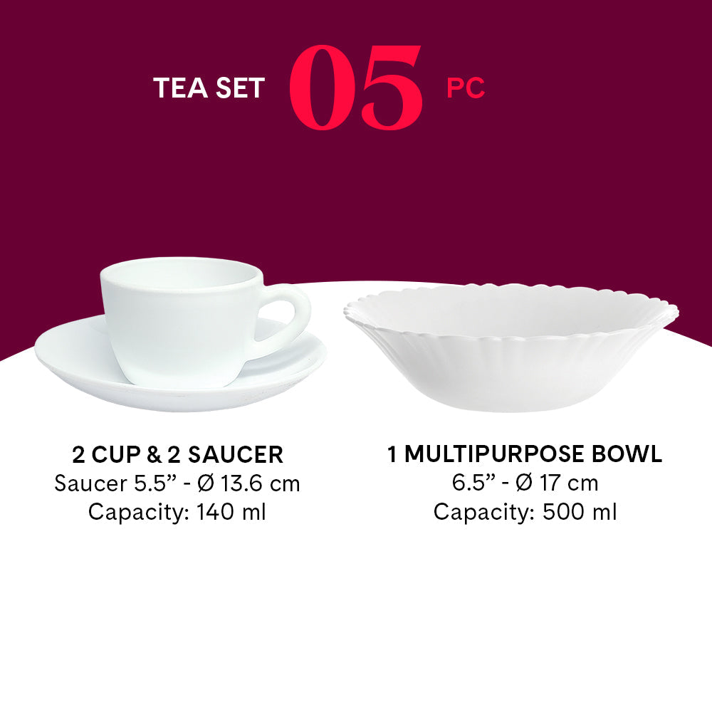 Borosil Larah Ageria Tea Set of 5