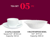 Borosil Larah Marina Tea Set of 5