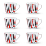 Borosil Larah Rio Cup Set, Red