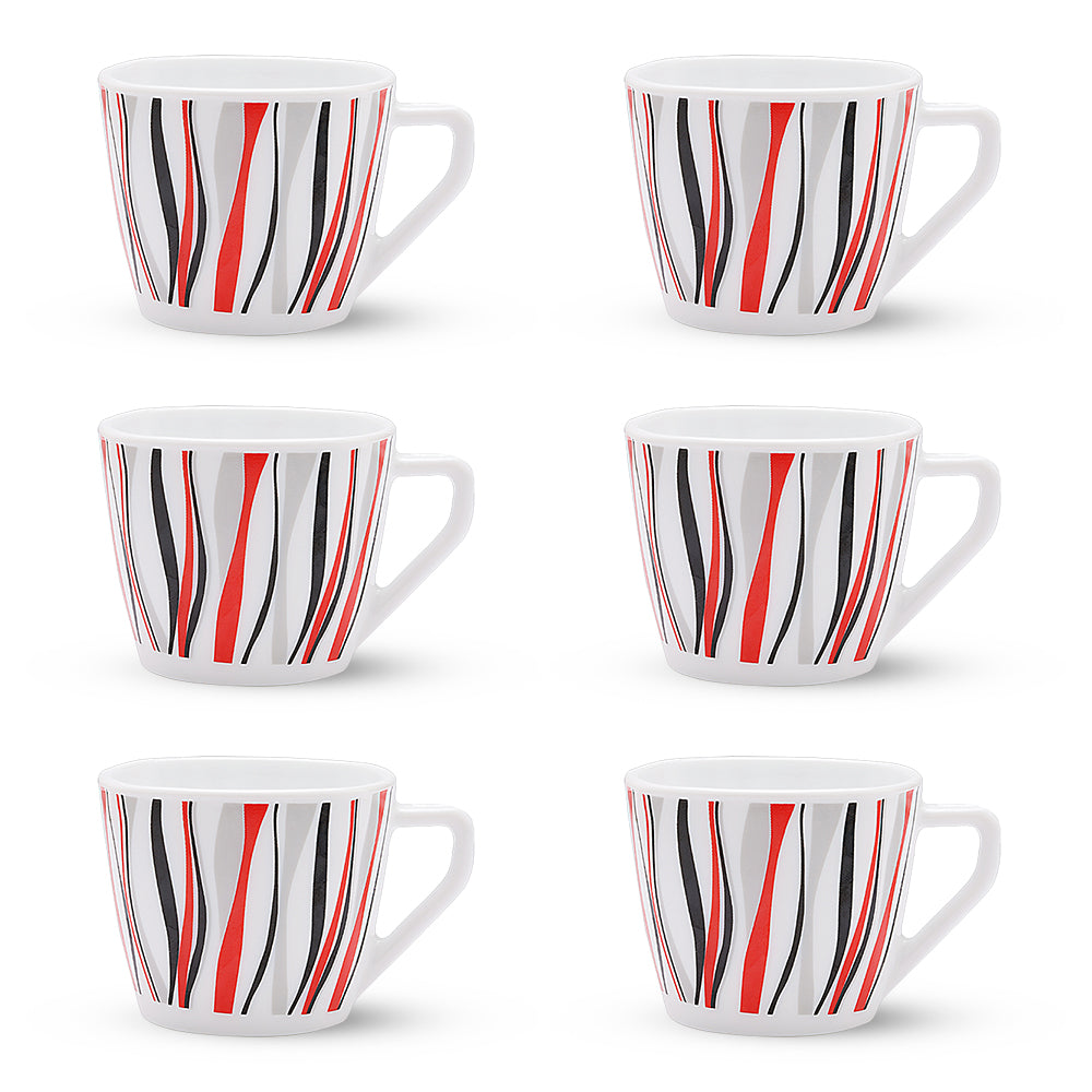 Borosil Larah Rio Cup Set, Red