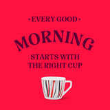 Borosil Larah Rio Cup Set, Red