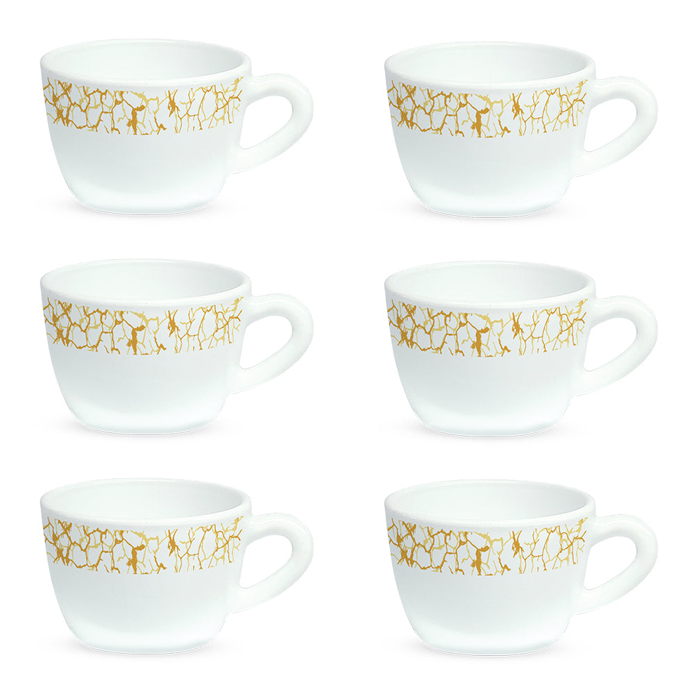 Borosil Larah Petra Cup Set of 6, 140ml