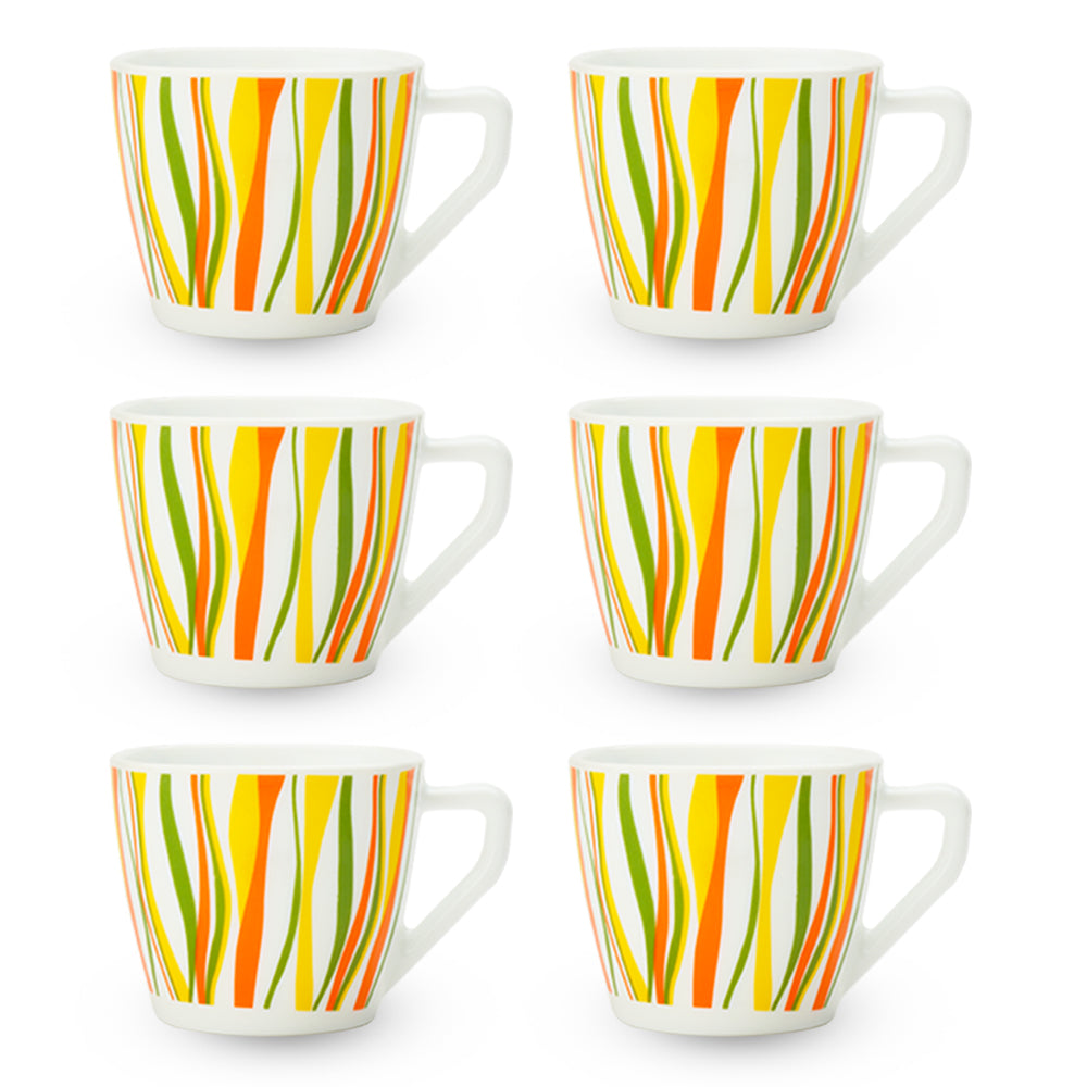 Borosil Larah Colour Fest Cup Set  of 6, 220ml