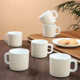 Boprosil Larah Angel Gold Mug Set of 6, 100ml