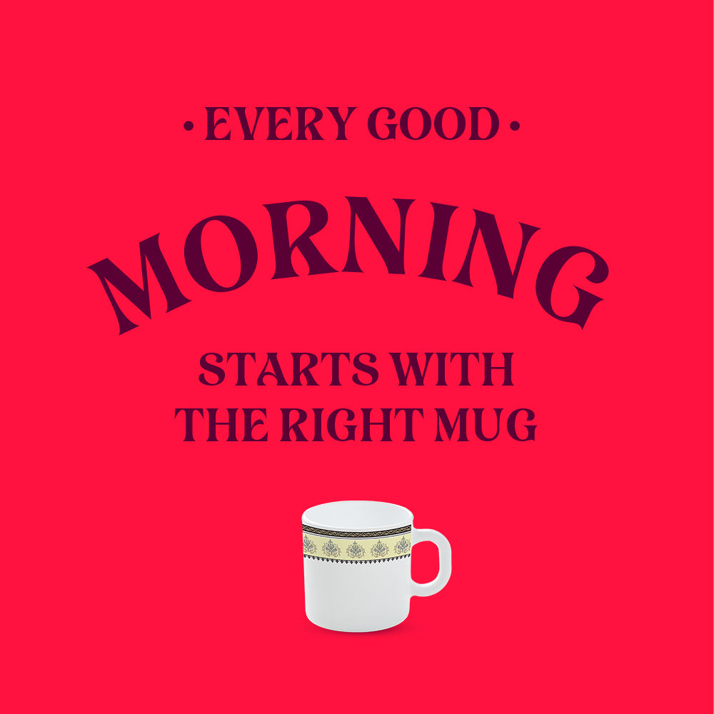 Borosil Larah Amer Mug Set