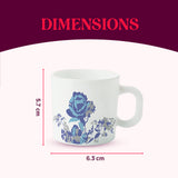 Borosil Larah Blue Cascade Mug Set of 6, 100ml