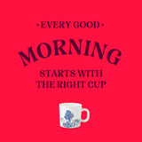Borosil Larah Blue Cascade Mug Set of 6, 100ml