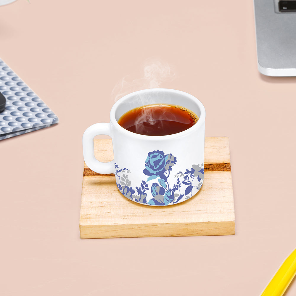 Borosil Larah Blue Cascade Mug Set of 6, 100ml