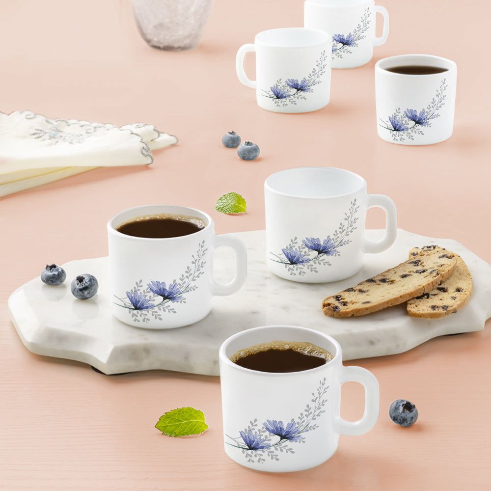Borosil Larah Bellflower Mug Set