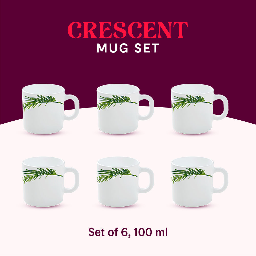 Borosil Crescent Mug Set
